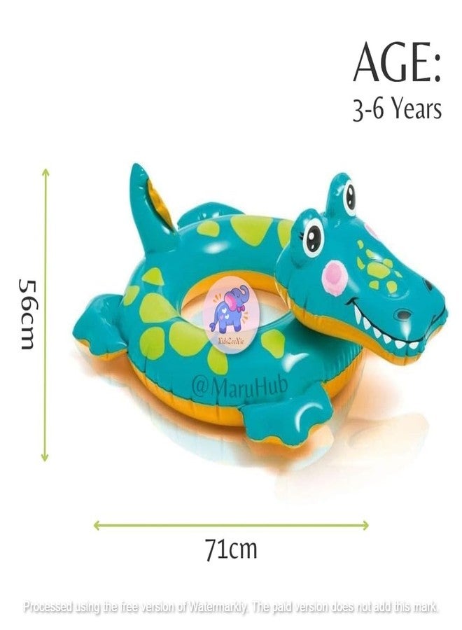 KidsZeeNie® Inflatable Swimming Ring for Kids 3-6 Yrs | Cute Big Animal Pool Floater | Water Play Swim Trainer for Toddlers| Learning Anti-Flip Tube for Boys & Girls | Pool Party Float (33IN) (Any 1) - Image 2